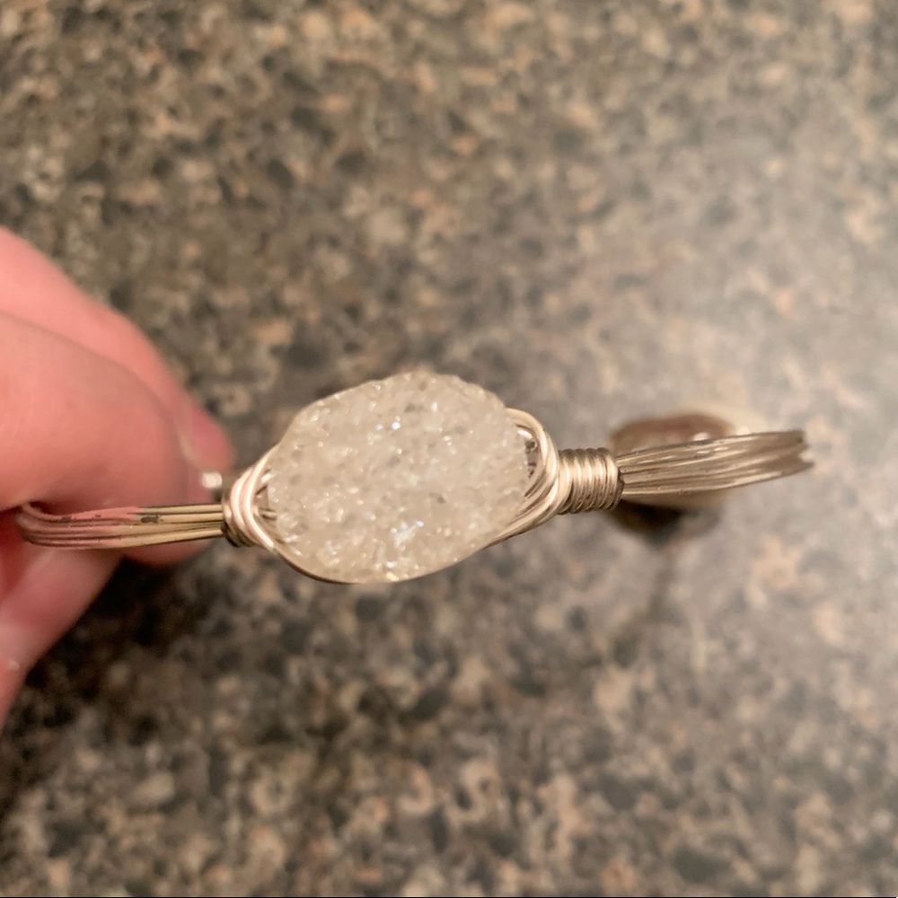 Silver Wire Bangle - Picture 2 of 3